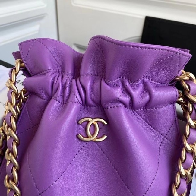 Chanel shopping bag AS2169 purple