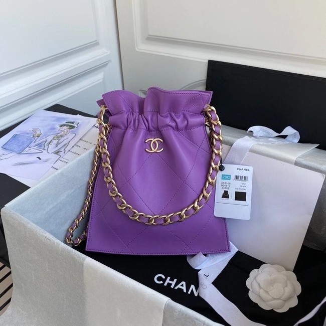 Chanel shopping bag AS2169 purple