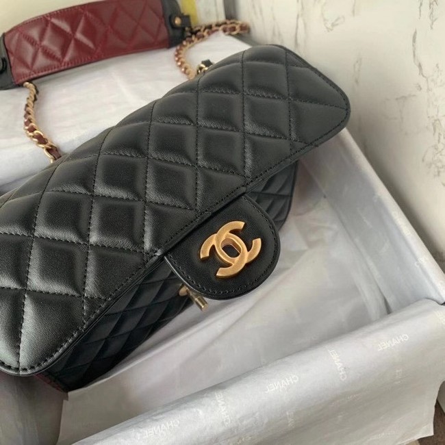 Chanel small flap bag Calfskin & Gold-Tone Metal AS2228 Black & Brown