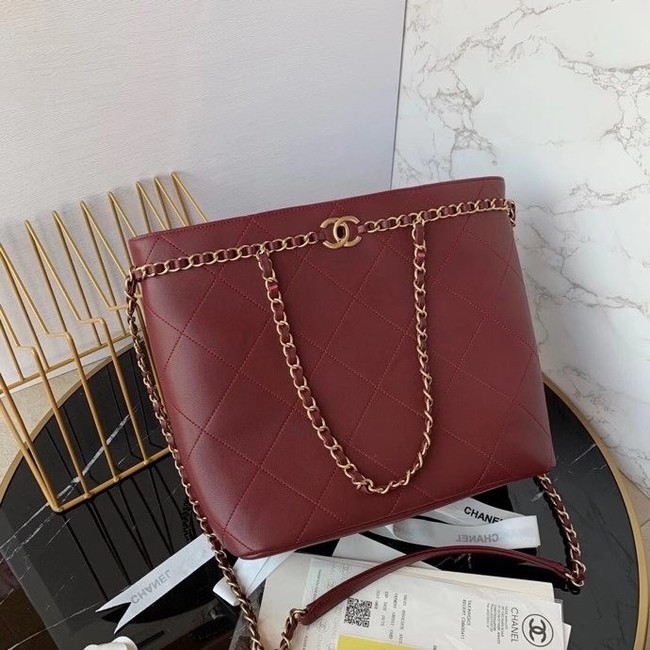 Chanel shopping bag AS2556 Burgundy