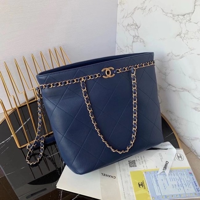 Chanel shopping bag AS2556 Navy Blue