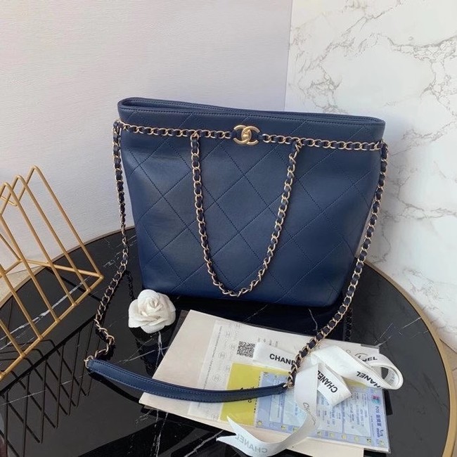 Chanel shopping bag AS2556 Navy Blue