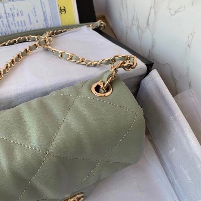 Chanel small flap bag Calfskin & Gold-Tone Metal AS2232 Green