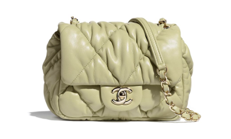 Chanel small flap bag Calfskin & Gold-Tone Metal AS2232 Green