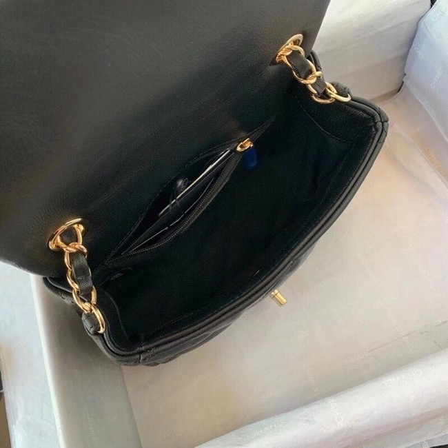 Chanel small flap bag Calfskin & Gold-Tone Metal AS2232 black