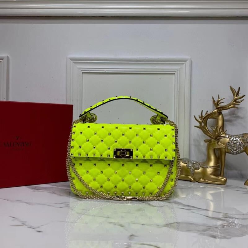 VALENTINO Origianl leather shoulder bag V0122H Pentagram Green