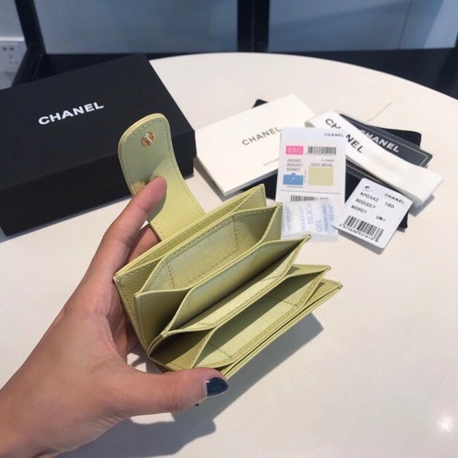 Chanel card holder AS0342 green