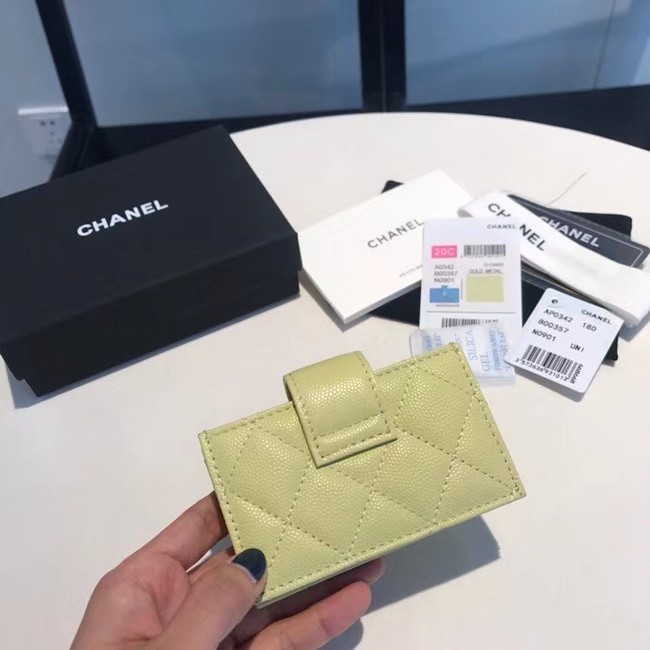 Chanel card holder AS0342 green