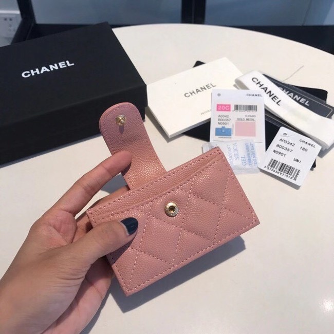 Chanel card holder AS0342 pink