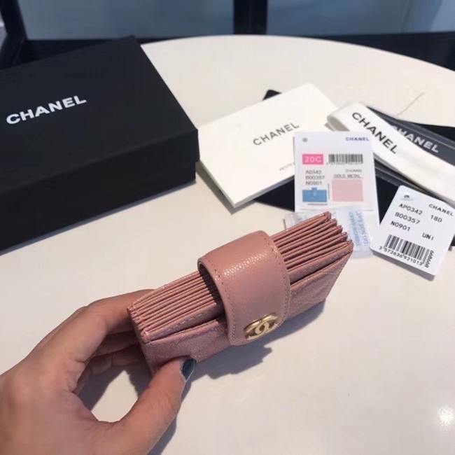 Chanel card holder AS0342 pink