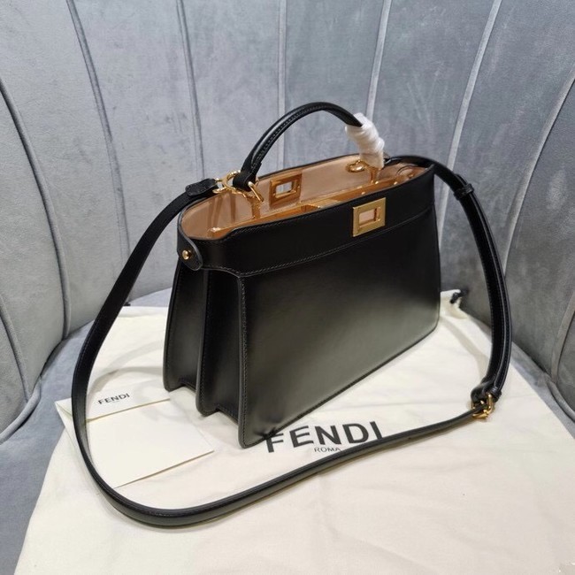 Fendi PEEKABOO ISEEU EAST-WEST leather bag 8BN323A black