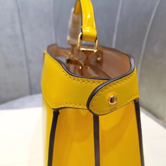 Fendi PEEKABOO ISEEU EAST-WEST leather bag 8BN323A yellow 