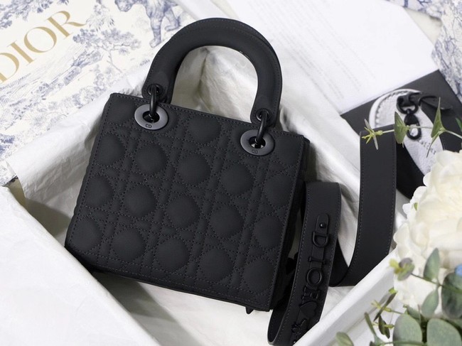 LADY DIOR MY ABCDIOR BAG Black Ultramatte Cannage Calfskin M0538SLOI