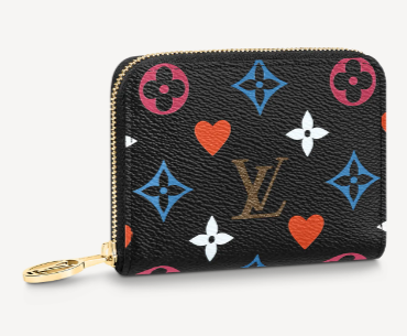 Louis Vuitton GAME ON ZIPPY COIN PURSE M80305 black