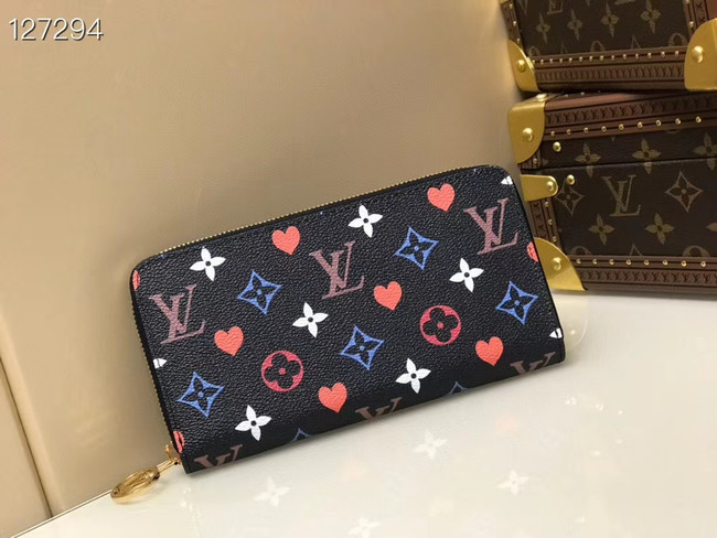 Louis Vuitton GAME ON ZIPPY WALLET M80323 black