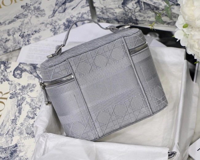 DIOR Oblique Jacquard cosmetic bag S5488 grey