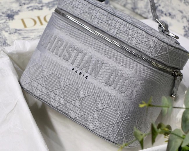 DIOR Oblique Jacquard cosmetic bag S5488 grey