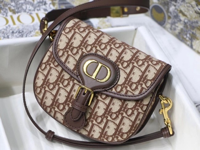 SMALL DIOR BOBBY BAG Brown Dior Oblique Jacquard M9317U