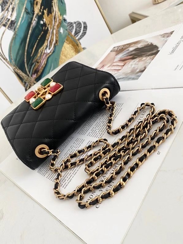 Chanel flap bag AS2259 Black & red