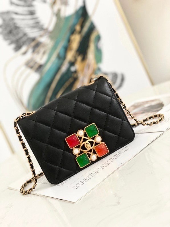 Chanel flap bag AS2259 Black & red