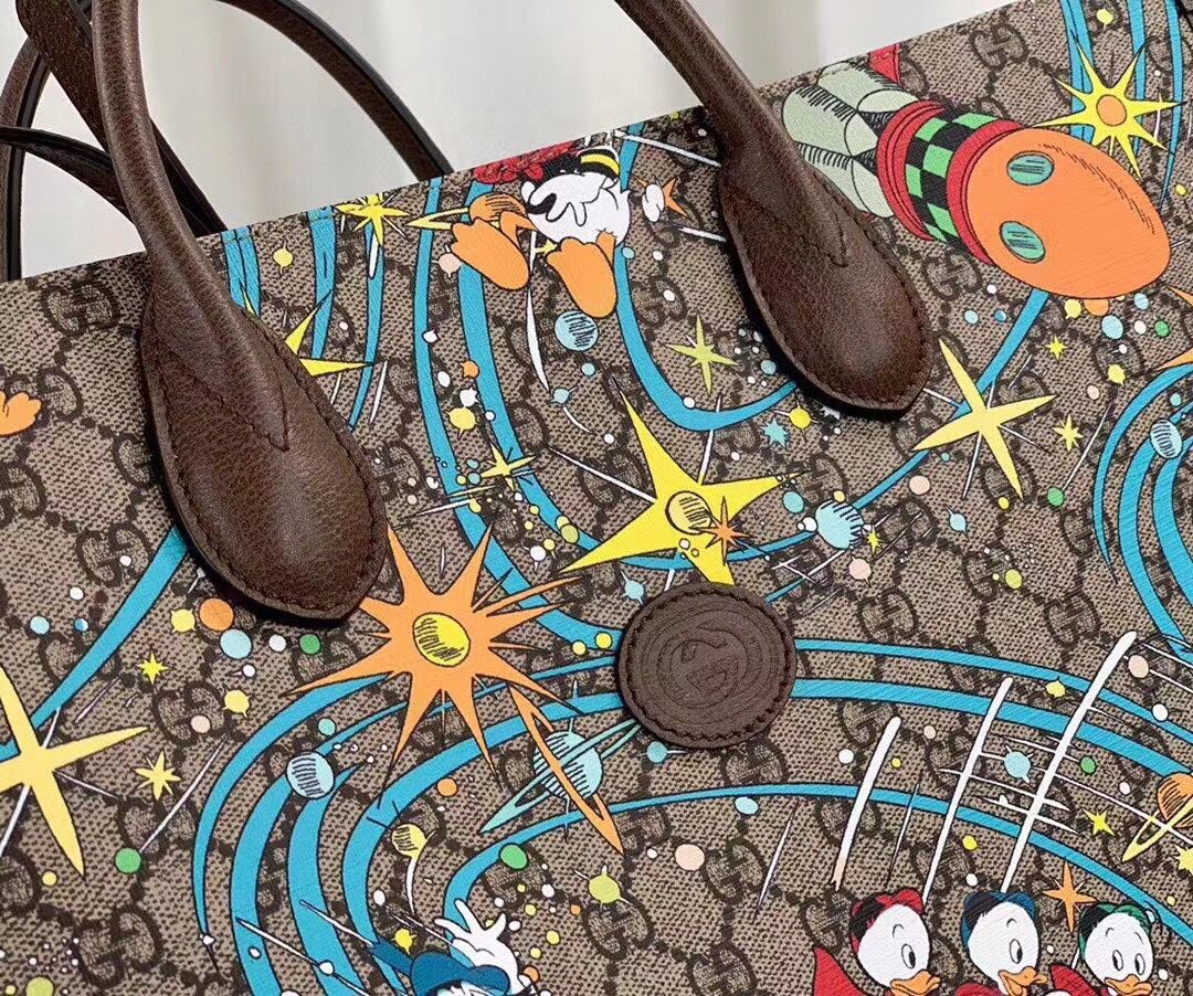 Gucci Donald Duck Series Original Leather Tote Bag 650037