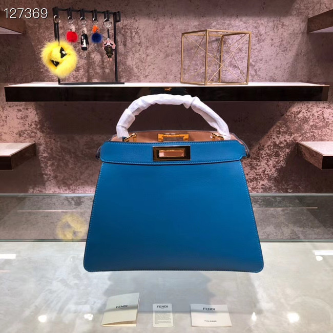 Fendi PEEKABOO ISEEU MEDIUM leather bag 70193 blue