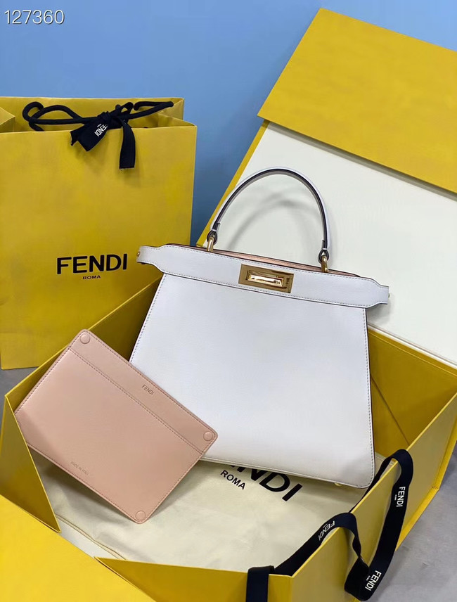 Fendi PEEKABOO ISEEU MEDIUM leather bag 70193 white