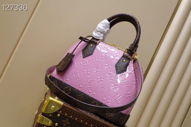 Louis Vuitton Monogram Vernis Alma BB Tote Bag M91606 pink