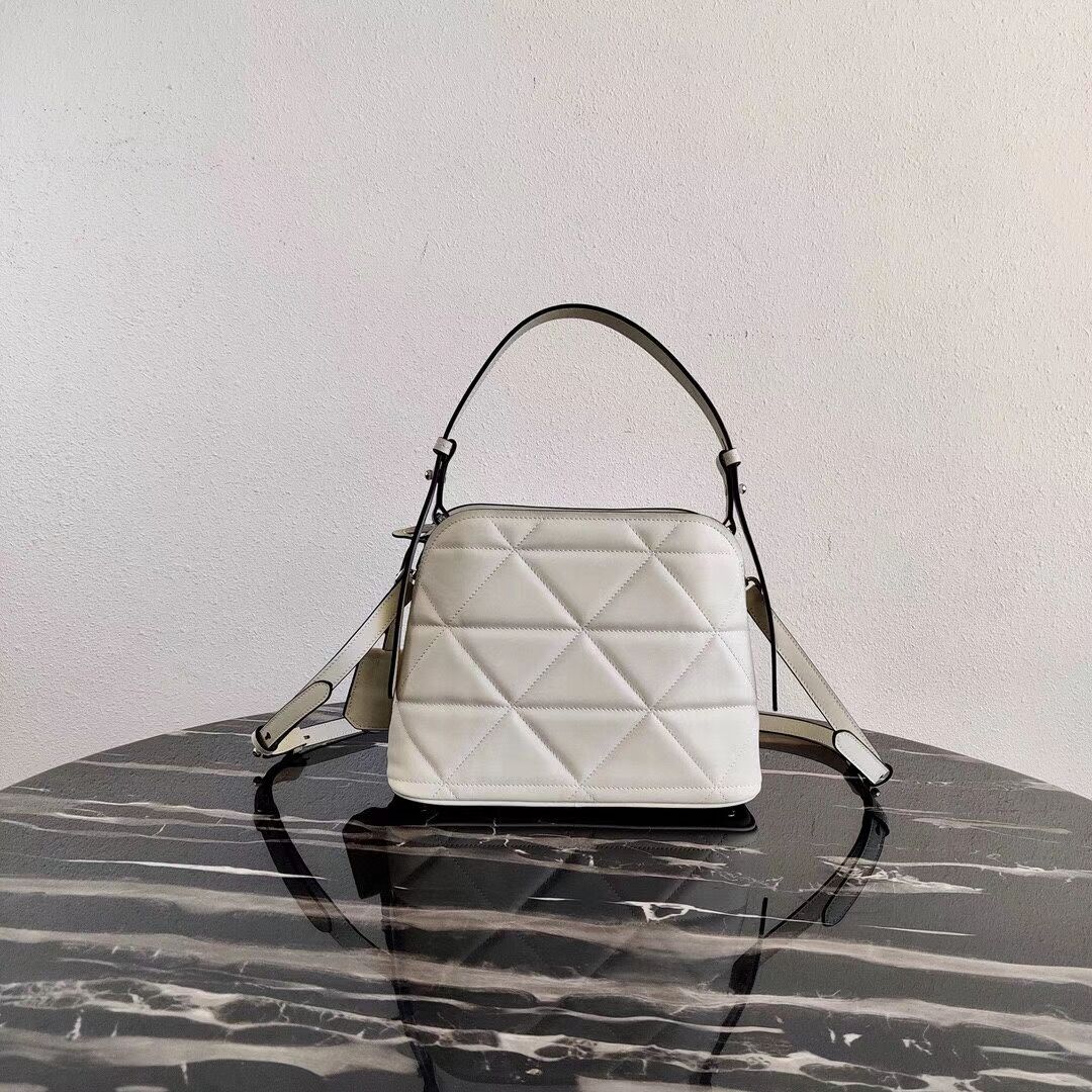 Prada Spectrum small leather bag 1BA311 white