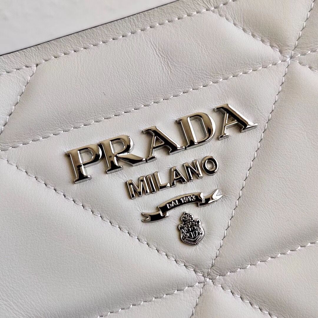 Prada Spectrum small leather bag 1BA311 white