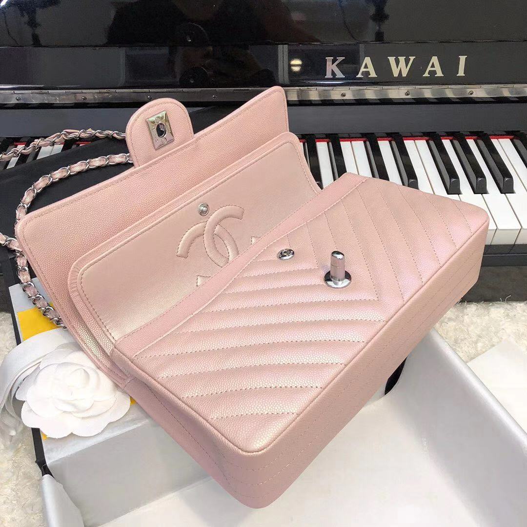 Chanel 2.55 Series Flap Bag Leather A1112CF Pink