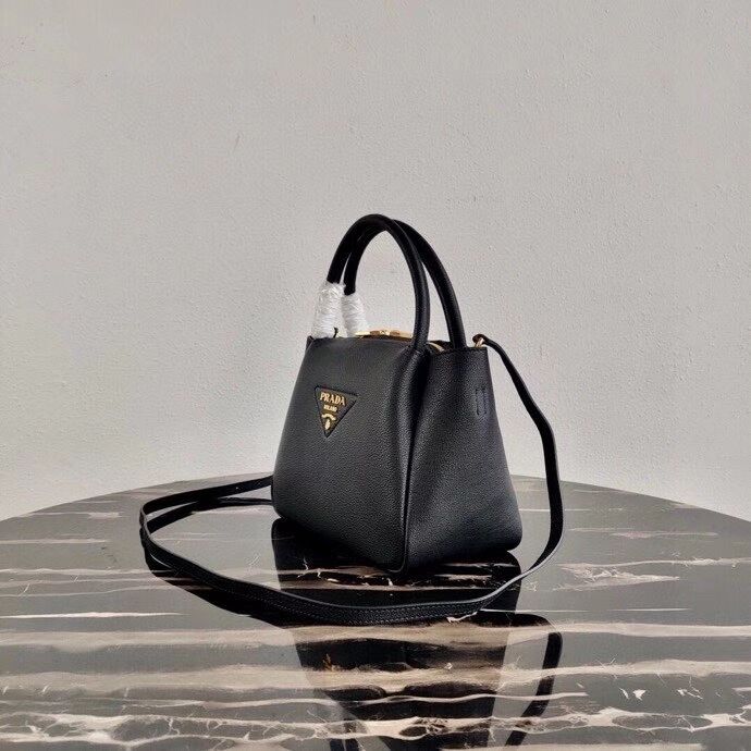 Prada Deer skin bag tote 1BC145 black