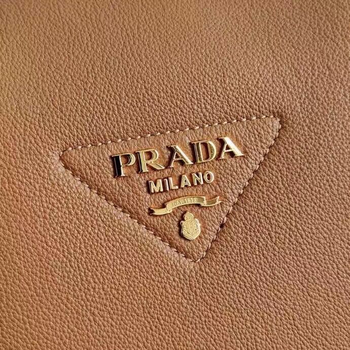 Prada Deer skin bag tote 1BC145 brown