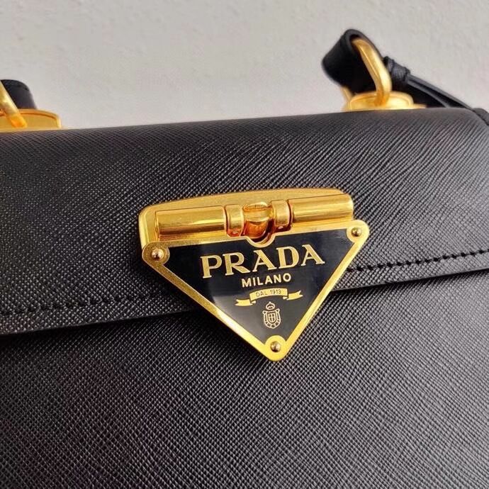 Prada Saffiano leather Prada Symbole bag 1BD270 black