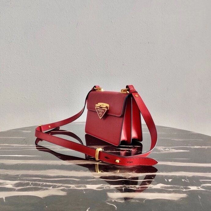 Prada Saffiano leather Prada Symbole bag 1BD270 red