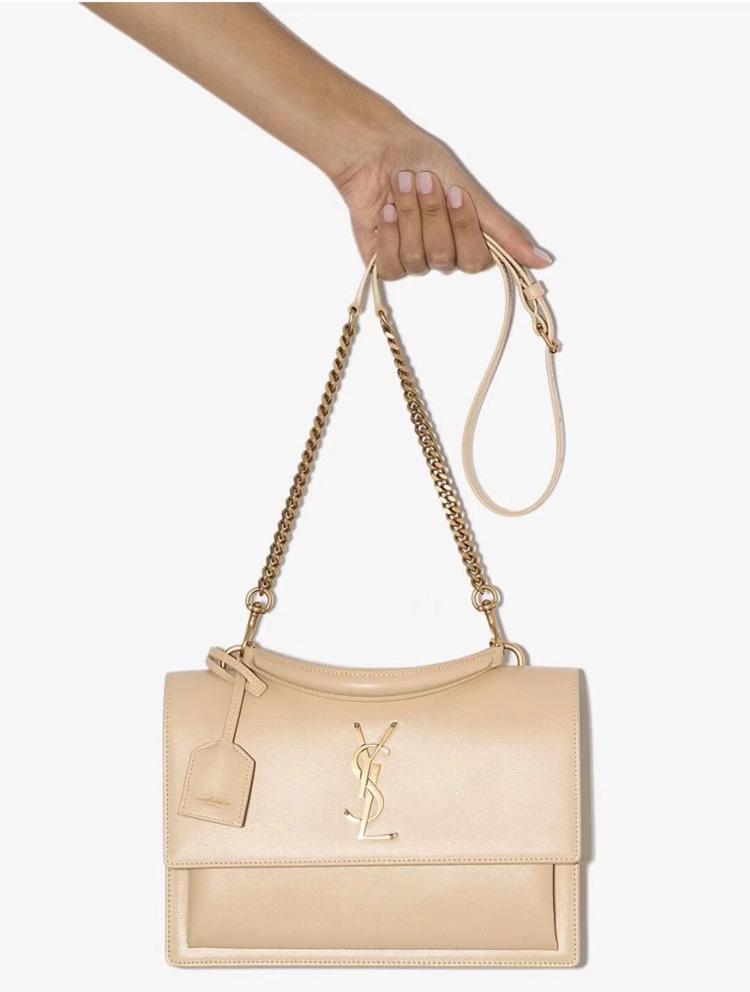 Yves Saint Laurent Calfskin Leather Tote Bag Y634723 Beige