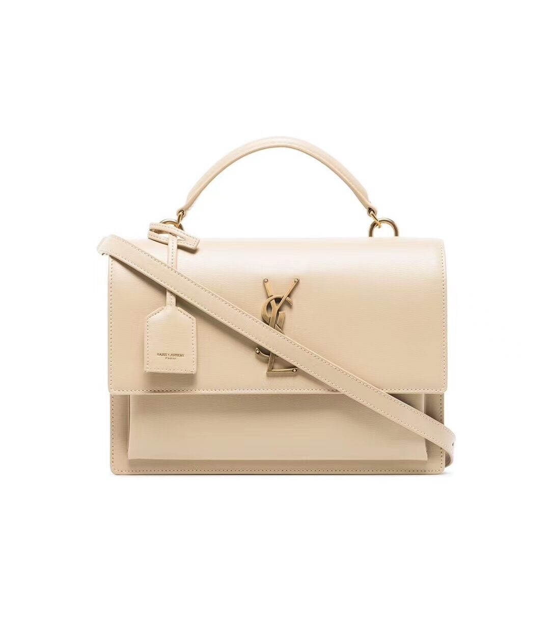 Yves Saint Laurent Calfskin Leather Tote Bag Y634723 Beige