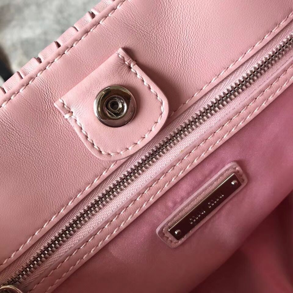 miu miu Matelasse Nappa Leather shoulder bag 5BA067 pink