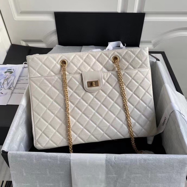 Chanel Original Lather Shopping bag AS6611 white