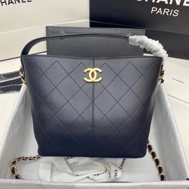 Chanel small shopping bag AS2286 black