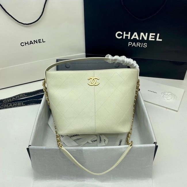 Chanel small shopping bag AS2286 white