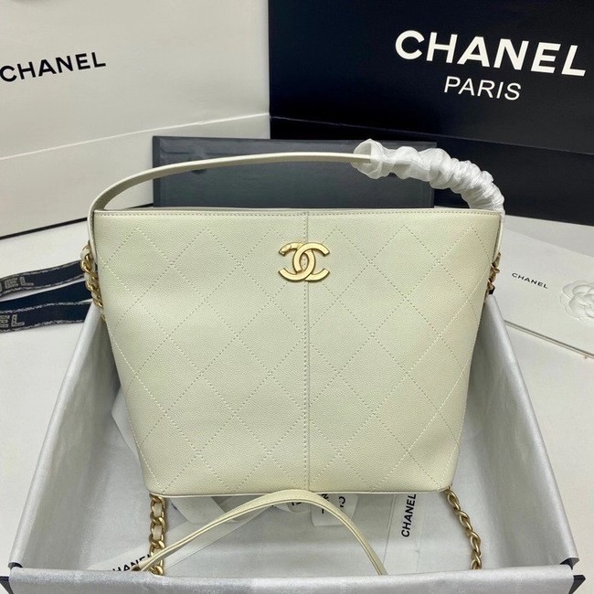 Chanel small shopping bag AS2286 white