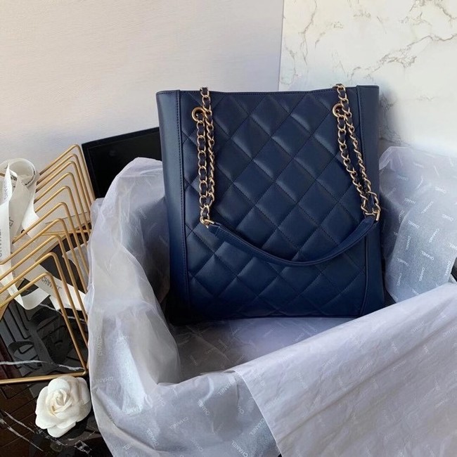 Chanel Original Lather Shopping bag AS2295 blue