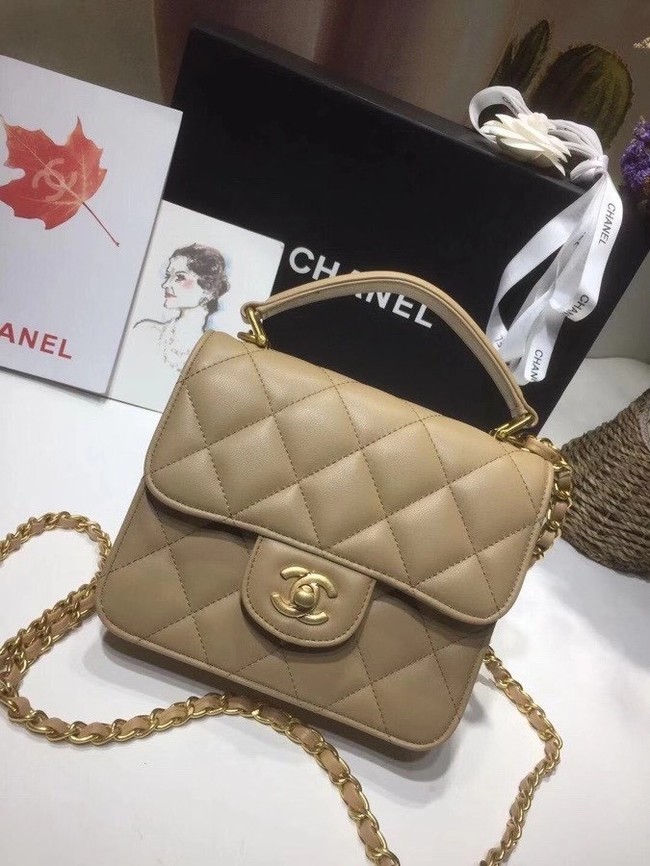 Chanel small tote bag 8817 Khaki