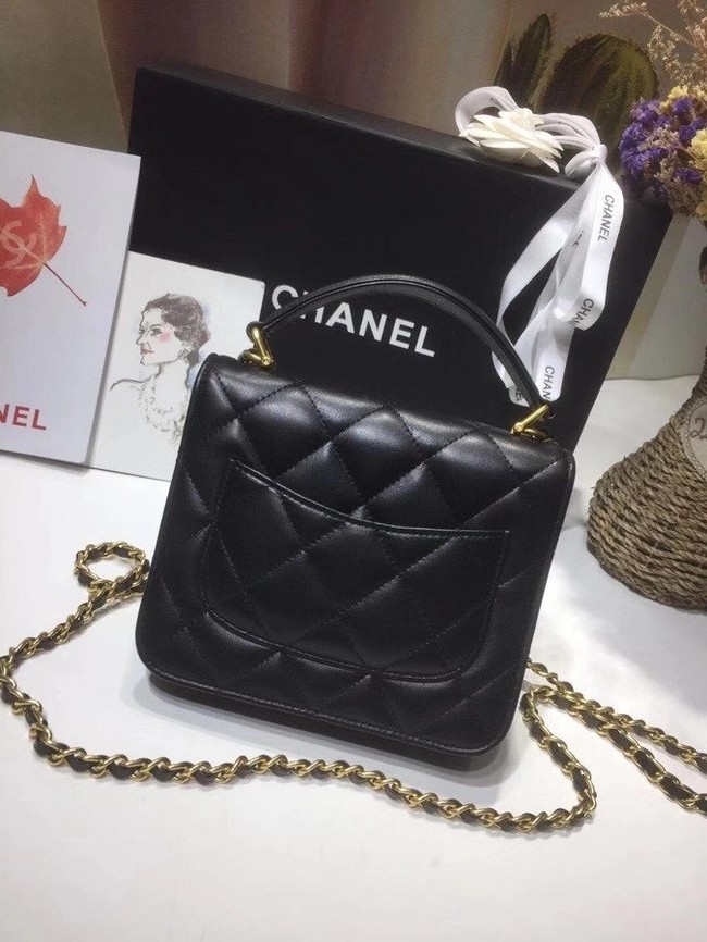 Chanel small tote bag 8817 black