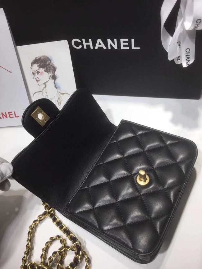 Chanel small tote bag 8817 black