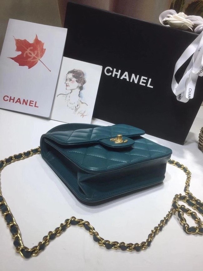 Chanel small tote bag 8817 blue