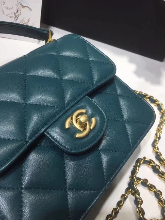 Chanel small tote bag 8817 blue