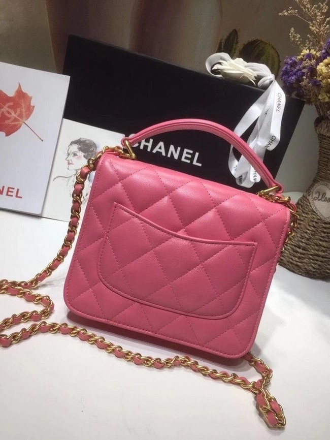 Chanel small tote bag 8817 pink