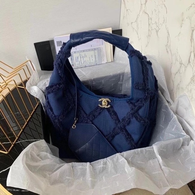 Chanel large hobo bag AS2292 Navy Blue